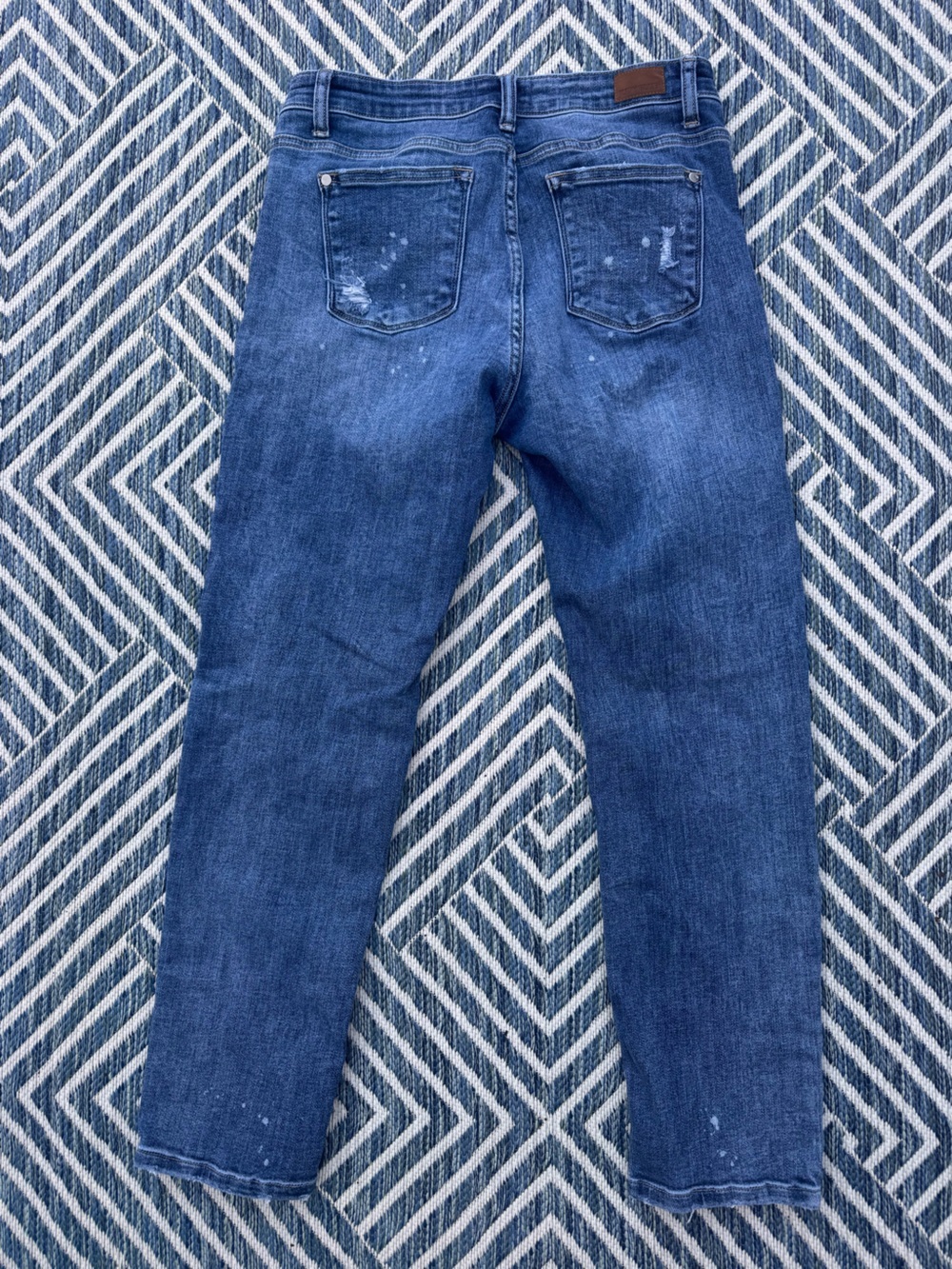 Judy Blue Distressed Dark Blue  Jeans size 9 - Picture 4 of 5